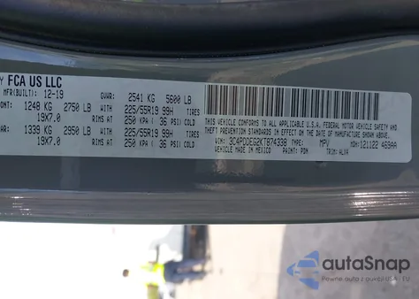 2019 Dodge Journey Gt from USA, damaged, VIN 3C4PDDEG2KT874338